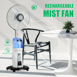 Ventilador Portátil de 16 Polegadas com Umidificador e Spray de Névoa, Controle Remoto, Display LED e Fluxo de Ar Potente para Uso em Casa e Carro - Product Image 6