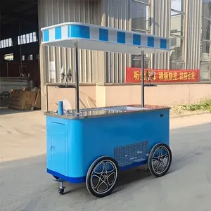 Fast Food Kiosk Trailer Ice Cream/outdoor Ice Cream Kiosk Push Car Freezer/mobile Food Carts For Sale