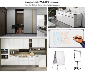 Láminas HPL Blancas de Alto Brillo Lesifu, <span class=keywords><strong>Formica</strong></span> Duradera para Muebles - Product Image 6