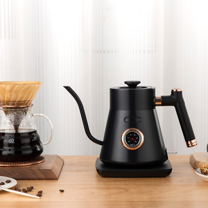 Bouilloire électrique en acier inoxydable avec thermomètre intégré et bec col de cygne pour le café et l'eau bouillante - Product Image 6
