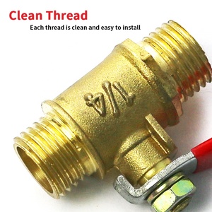 全端口1/2在内螺纹BSPT连接器无铅黄铜球阀 - Product Image 5