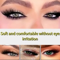 Qianmei 5 paires de faux cils en bande complète effet œil de chat, personnalisables avec logo, vente en gros, marque privée