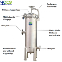 Boîtier de filtre à cartouche à haut débit en acier inoxydable 304 316 certifié CE pour le traitement de l'eau et la filtration électronique des eaux usées