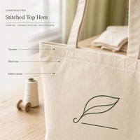 Sac fourre-tout en toile de coton 12 oz, réutilisable, avec longues poignées en tissu, personnalisable, pour courses et cadeaux, vente en gros