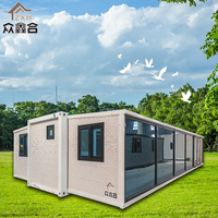 Maison miniature modulaire extensible préfabriquée de luxe, conteneur de 20 pieds ou 40 pieds avec structure en acier et panneaux sandwich