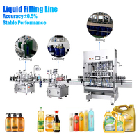 Ligne de production de remplissage de lait entièrement automatique avec étiqueteuse et capsuleuse double face et pour bouteilles rondes, pour bouteilles de 100 ml à 5000 ml, personnalisable