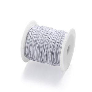 Cordon élastique pour la fabrication de bijoux et les cordons de vêtements, rond, noir, marron, rouge, blanc, épaisseur 1 mm, corde extensible - Product Image 4