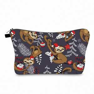 Nueva Bolsa de Maquillaje Impermeable con Estampado Navideño Personalizado, Bolsa de Cosméticos Portátil y Suave para Viajes, Regalo para Mujeres y Niñas - Product Image 6