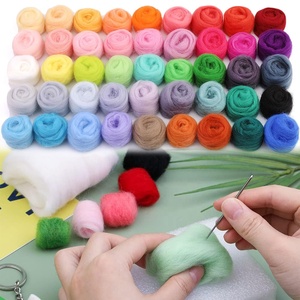 Kit de démarrage DIY OEM pour jouets en laine, kit de feutrage à l'aiguille Lune et Nuage avec outils de feutrage en laine pour artisanat DIY et décoration intérieure - Product Image 4