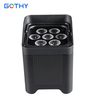 Projecteur LED sans fil extérieur à batterie contrôlé par application de smartphone IP65 7x20W DMX RGBWAUV