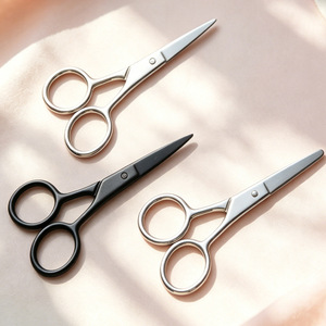 Tijeras de precisión para cejas de acero inoxidable, recortador todo en uno para el aseo diario de cejas, nariz y barba. - Product Image 2
