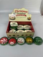 Jouet Squishy de Noël Doux et Moelleux Anti-Stress en Forme de Dumpling, Jouet Fidget à Presser Lavable à Remontée Lente pour Cadeaux de Fête