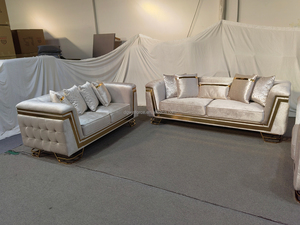 Canapés de <span class=keywords><strong>salon</strong></span> de luxe Winforce Modern Designs Furniture, en velours <span class=keywords><strong>gris</strong></span> élégant, <span class=keywords><strong>avec</strong></span> décoration en acier inoxydable, pour hôtel, 1, 2 ou 3 places. - Product Image 5