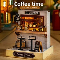 Huyo DIY Mini Maison de Poupée 3D, Kit de Construction de Modèles à Assembler, Décoration de Chambre, Meubles en Bois, Cadeaux pour 14 ans et plus