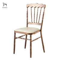 Vente en gros de chaises d'hôtel chaises de mariage en métal empilées pour les fêtes évènementielles
