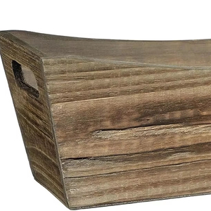 Jardinière classique <span class=keywords><strong>en</strong></span> <span class=keywords><strong>bois</strong></span> avec poignée, couleur marron buffle, <span class=keywords><strong>pour</strong></span> patio, jardin, véranda, décoration intérieure - Product Image 1
