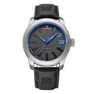 Montre sport à quartz NF9202L pour homme, grand cadran de 46 mm, 3 aiguilles, luminescente, étanche, bracelet en cuir, montre-bracelet de style business - Product Image 2