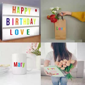 Autocollants en papier alphabet scintillants écologiques, imperméables, lettres imprimées numériquement, vernissage mat, taille personnalisée - Product Image 4