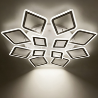 Plafonnier LED artistique, style nordique minimaliste, éclairage de salon, lumière de plafond à trois couleurs, intensité réglable