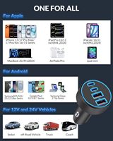 Cargador de Coche USB-C de Alta Calidad de 90W con 4 Puertos y Carga Rápida para Teléfono Móvil a Través del Adaptador del Encendedor