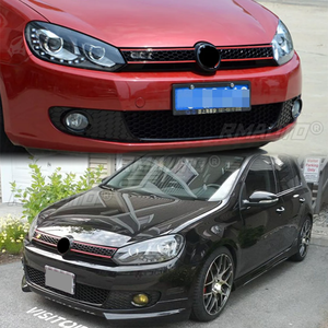 Grille centrale de pare-chocs avant style GTI pour Volkswagen Golf 6 MK6 2009 - 2013, grille supérieure en nid d'abeille, grilles de course avant - Product Image 2