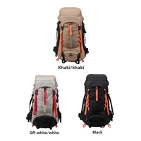 Mochila de Senderismo y Camping para Deportes al Aire Libre, Poliéster, Capacidad de 36-55L, Silbato de Rescate SOS, Resistente al Desgaste, Reduce la Carga