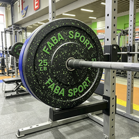Disques de musculation colorés en caoutchouc, antichoc, antidérapants, pour CrossFit, musculation, gym, fitness, 20 kg