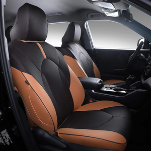 Housses de siège de voiture en cuir sur mesure, imperméables et durables, pour 7 places, protection avant et arrière, pour Toyota - Product Image 4