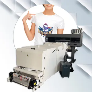 5 cabezales I3200 impresión directa a película máquina impresora DTF de alta velocidad 60cm DTF agitador y secador de transferencia de calor