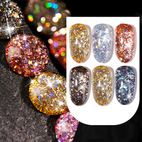 Vernis à ongles en gel uv pour manucure, marque privée, top fournisseur, brillant, diamant, disco, réfléchissant, solide, crème
