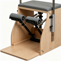 Chaise Wunda de Pilates réglable de qualité commerciale avec poignées, pédale et logo personnalisé, en bois d'érable, équipement d'exercice pour la santé