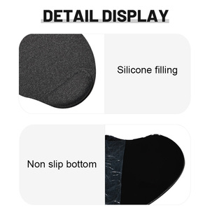 Tapis de souris ergonomique antidérapant en PU avec mousse à mémoire de forme et gel pour ordinateur et jeux - Product Image 5