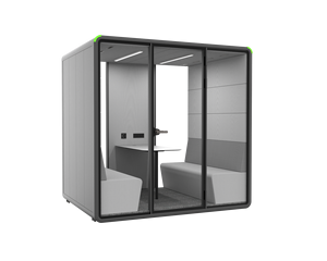 Cabine de bureau insonorisée pour 4 personnes, mobile, avec système d'éclairage intégré - Product Image 4