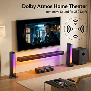 Barra de Sonido Dolby <span class=keywords><strong>Apollo</strong></span> S80 de 320W con Múltiples Conexiones (-eARC/Óptica/AUX/BT) para una Fácil Configuración - Product Image 1