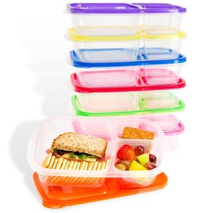 Sushi Bento caja con tapa 3 compartimiento plástico contenedor de alimentos <span class=keywords><strong>para</strong></span> <span class=keywords><strong>llevar</strong></span> - Product Image 1