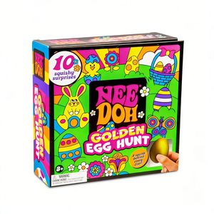 NeeDoh Easter Press-and-Squeeze Happy Blind Box 10 Jouets Mignons et Relaxants Œuf d'or Jeu de chasse au trésor tridimensionnel - Product Image 1