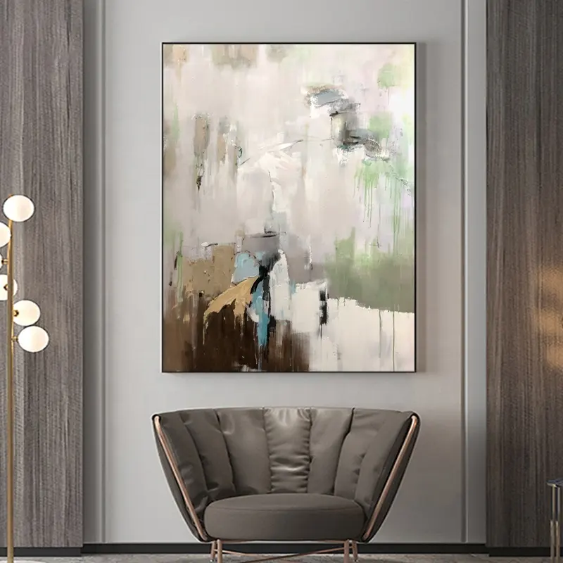 Handgeschilderde Muur Decor Abstracte Opknoping Schilderijen Eenvoudige Kleurrijke Canvas Schilderij Woonkamer Decoratieve Schilderijen