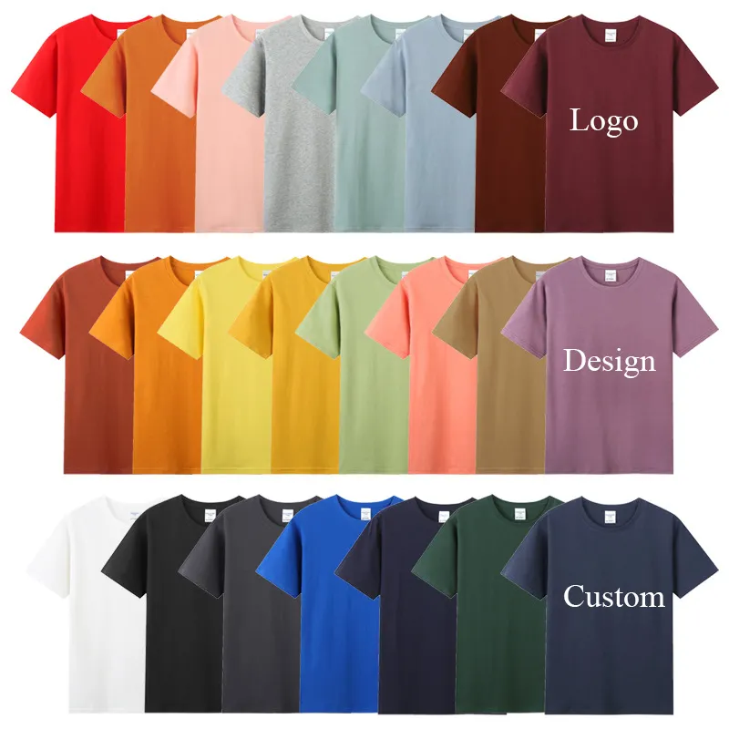 Chất Lượng Hàng Đầu 100% Cotton Người Đàn Ông T-Shirt Với In Ấn Tùy Chỉnh Của Bạn Logo Thương Hiệu T Áo Sơ Mi Người Đàn Ông Đồ Họa Tees Áo Sơ Mi Phụ Nữ Quá Khổ Trắng Tee