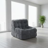 Ensemble de canapés convertibles modernes de luxe en éponge marron pour appartements, hôtels, centres commerciaux, salons - Canapé-lit modulaire