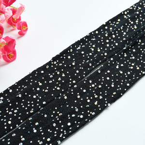 KTS538 Großhandel OEM Farbige Open-Crotch Sexy Overknee-Strümpfe mit Diamantmuster Netzstrümpfe Strass Damen-Strumpfhosen - Product Image 6