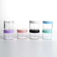 Vente en gros de mini pots à crème de 2g, 3g, 5g avec couvercles en plastique colorés, contenants vides pour pâte cosmétique, baume à lèvres, crème pour les yeux