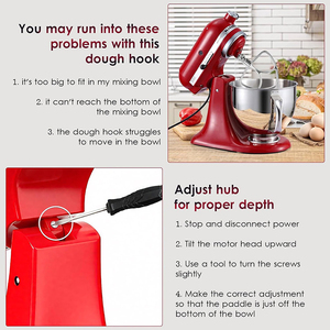 Batidor Plano de Repuesto de Alta Resistencia, Accesorio de Batidor Plano de Acero Inoxidable para Batidoras <span class=keywords><strong>KitchenAid</strong></span> de Cabeza Inclinable de 4.5-5 Qt - Product Image 5