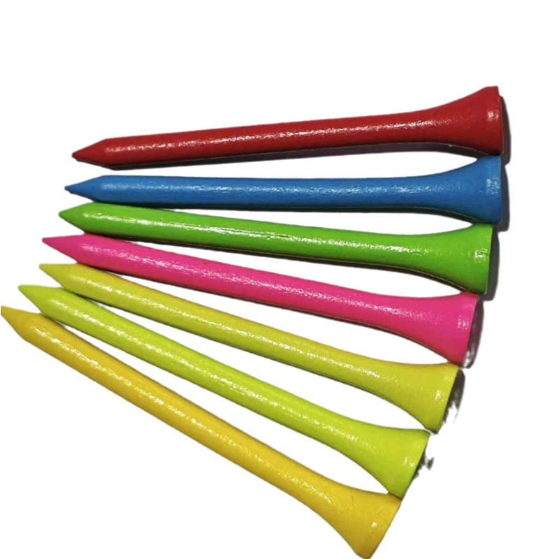 Wholesale Customized Bamboo Golf Tees Pack of 100 Pcs with Printed Wooden Strip Premium Golf Products