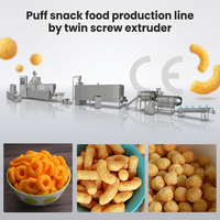 Mini extrudeuse à double vis pour maïs soufflé, petite ligne de production d'aliments soufflés, machine de fabrication de produits céréaliers, équipement de traitement des céréales
