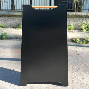 Jh-mech reklam panoları katlanır tasarım çift taraflı siyah toz kaplı çelik kaldırım işaretleri satılık - Product Image 6