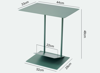 Table basse rectangulaire, 2 pièces, moderne, en métal, table de nuit avec porte-magazine, pour maison, fourniture de meubles d'hôtel, chine