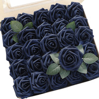 HIPIE Lusiaflower Hot Menjual 25Cm DIY Buatan PE Busa Rose Bunga Sabun Kepala dengan Batang untuk Hari Valentine
