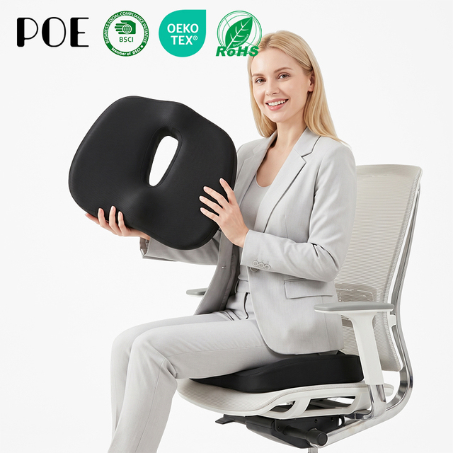 Orthopedic Coccyx Sciatica Tailbone and Lower Back Pain Relief Gel Memory Foam Seat Cushion Lumbar Pillows & Seat Cushions