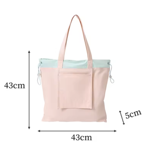 Sac de courses pliable en tissu nylon réutilisable, écologique, grande capacité, imprimé sur mesure - Product Image 6