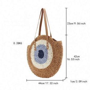 Bolso de Hombro de Gran Capacidad para Mujer, Estilo Vestido, Tejido con Cuerda de Papel, Portátil, con USB, GPS y Música, Ideal para Vacaciones en la Playa - Product Image 5